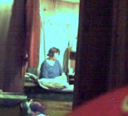 My Mommy in her room watching TV me be silly!