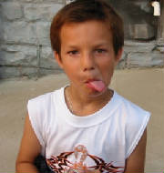 Patrick Being Silly With His Tongue